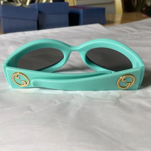 Gucci GG1247s Sunglasses Teal and Gray NEW w/ Extras + FREE  display picture 2